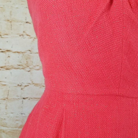 J.Crew Pink Metallic Linen Blend Strapless Dress - Picture 4 of 7